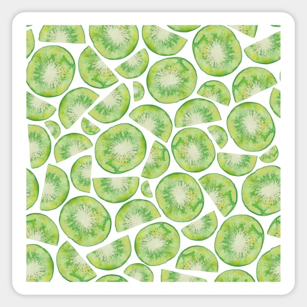 Kiwi Fruit Pattern Sticker by Elena_ONeill